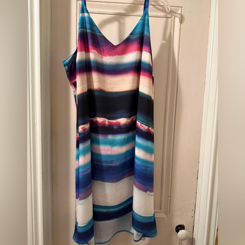 Rebels Blue and Pink Sundress Spaghetti Strap